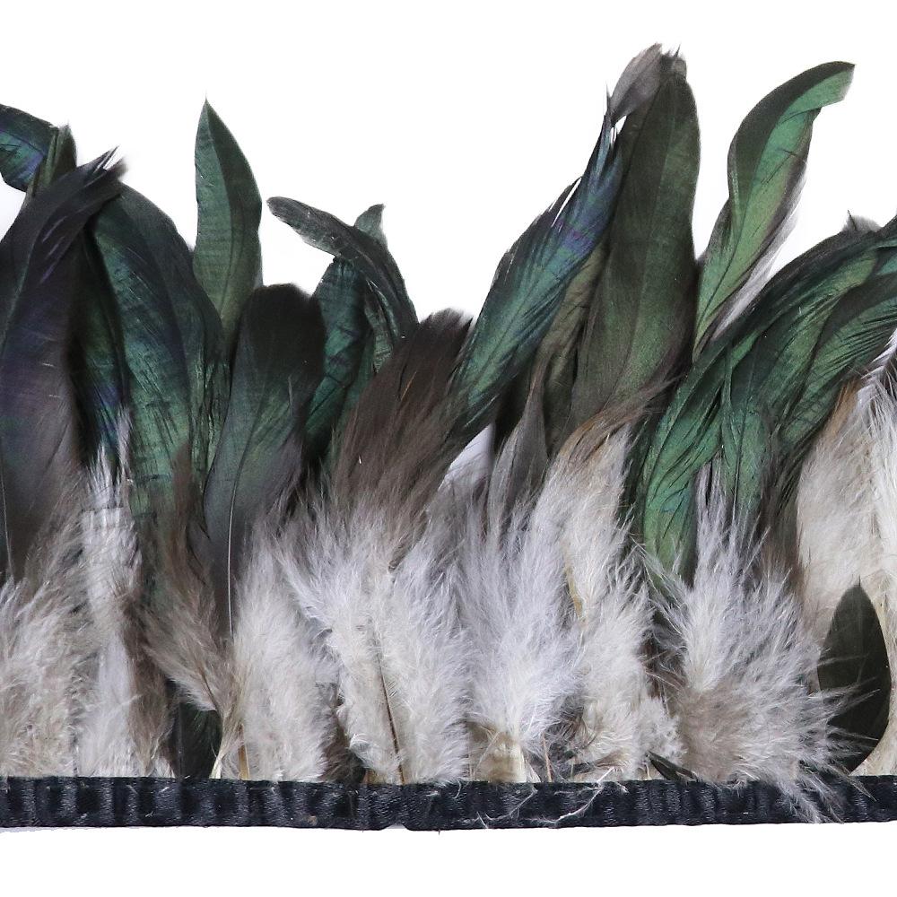 25-30Cm Black Purple Swimming Cloth Edge Clothing Accessories Pendant Handicrafts Diy Material Pheasant Hair Cloth Belt
