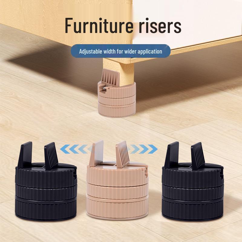 Adjustable Anti-Slip Table Leg Heightening Pads for Furniture, Coffee Tables, and Washing Machines