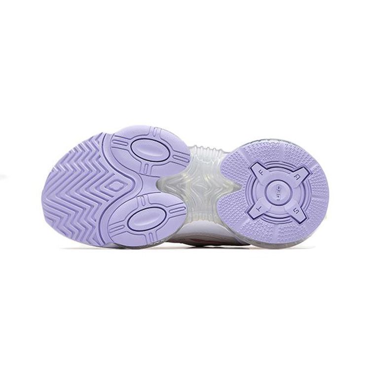 Anta Kids UFO 4.0 Comfortable Cushioning Low-Top Running Shoes Kids sneaker White Orange Purple 322239908-2