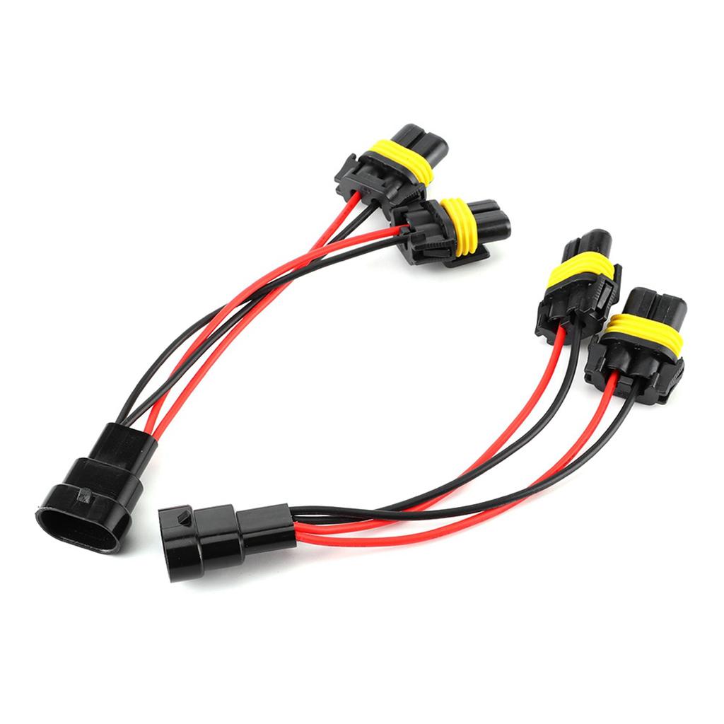 2Pcs 9005 9006 Male To Female One To Two Splitter Wires Harness for Car Headlights Retrofit