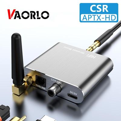 VAORLO CSR traadita vastuvõtja APTX-HD Bluetooth 5.2 HiFi stereoheli adapteri tugi koaksiaalse optilise kiuga aptX-LL kõrvaklappide teleri võimendi jaoks