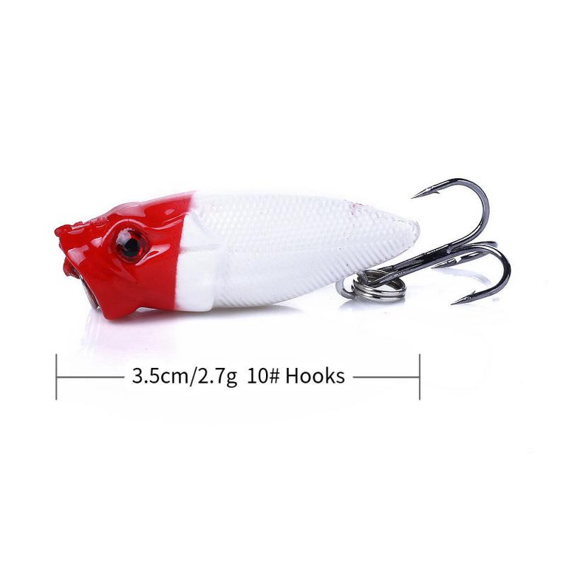 6PCS 3.5CM 2.7GMicro-object Water-wave Action Surface Fishing Lure, Hard Lure, Noise-making Bait, Freshwater Bass Lure, New Mode