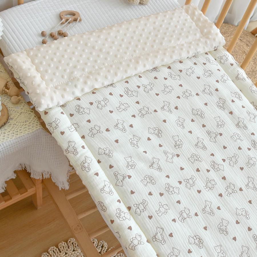 Newborn Pure Cotton Crib Mattress and Quilt Set