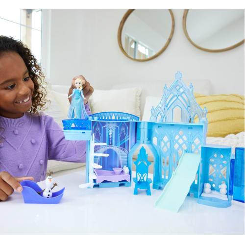 Mattel Disney/Frozen Elsa and Ice White (Kasaneru White Series! Mini Doll) [Dress-up Doll/castle] [House and Accessories Included] [3 Years Old and Up