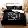 Basketball Duvet Cover Set Queen,Sports Gaming Comforter Cover For Boys Girls,Black Graffiti Bedding Set Sports Bedspread Cover