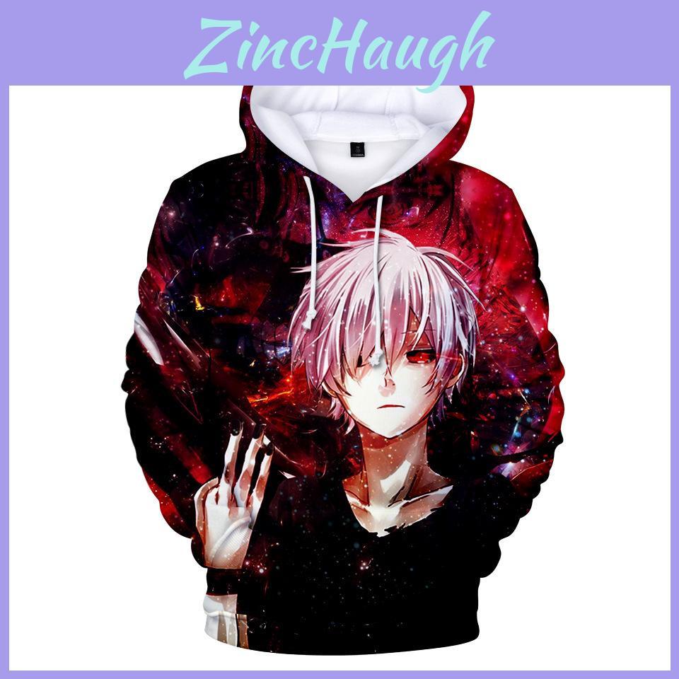 Unisex Tokyo Ghoul Hoodie Mit 3D-Druckdesign Und Lässiger Cosplay-Kostüm-Anziehung