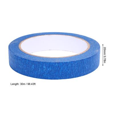 Blaues Malerkreppband 20mmx30m/0.78in x 98.43ft Abdeckband Mehrzweck Malerkreppband für Zuhause Büro Schule Basteln Kunst Auto Lackband