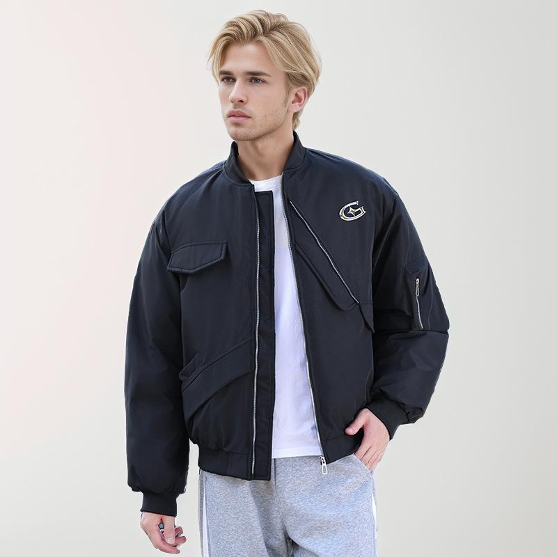 

Down jacket for men and women of the same style, fashionable high-end cotton clothes, loose and thickened warm jacket XXL чорний