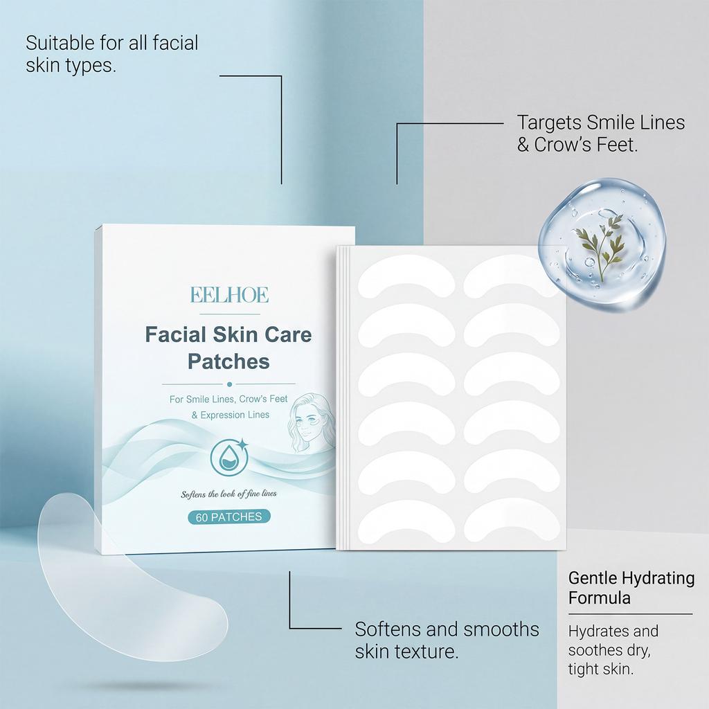 EELHOE Facial Care Patches Daily Gentle Care Hydrating Smoothing Skin Comfortable Breathable 30 Count