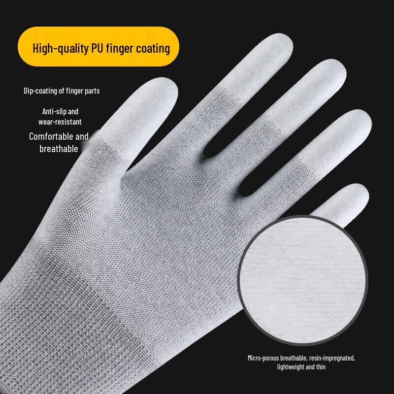 Antistatische Arbeits-Handschuhe aus Kohlefaser