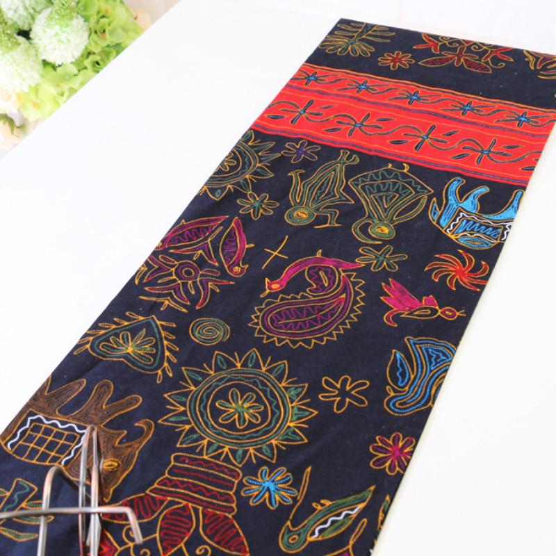 Retro Nation Wind Luxurious Table Flag Cotton And Linen Table Runners Print Elephant Tablecloth