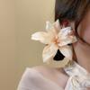 Long Tassel Sweet Petal Hair Clips Elegant Flower Duckbill Clip  Women Use