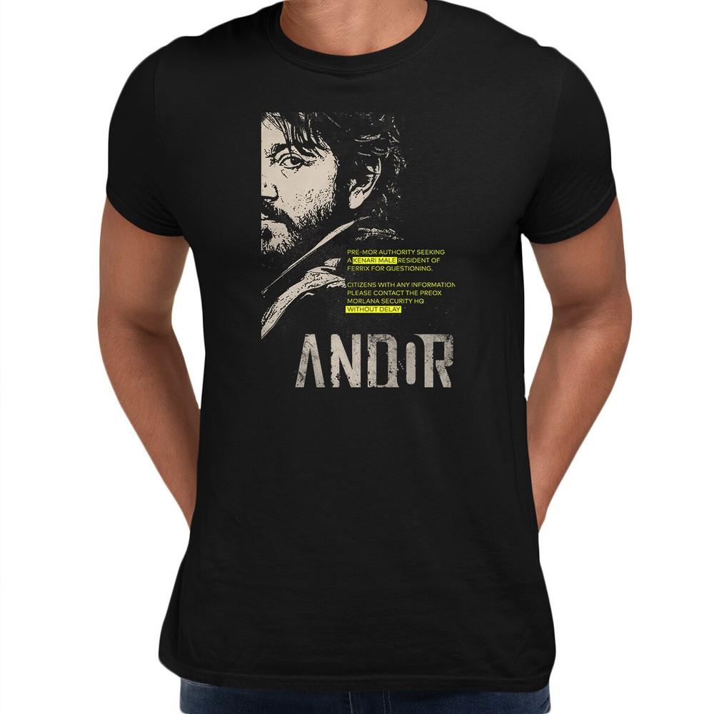 Cassian Andor Wanted Tshirt Diego Luna Wars Series L