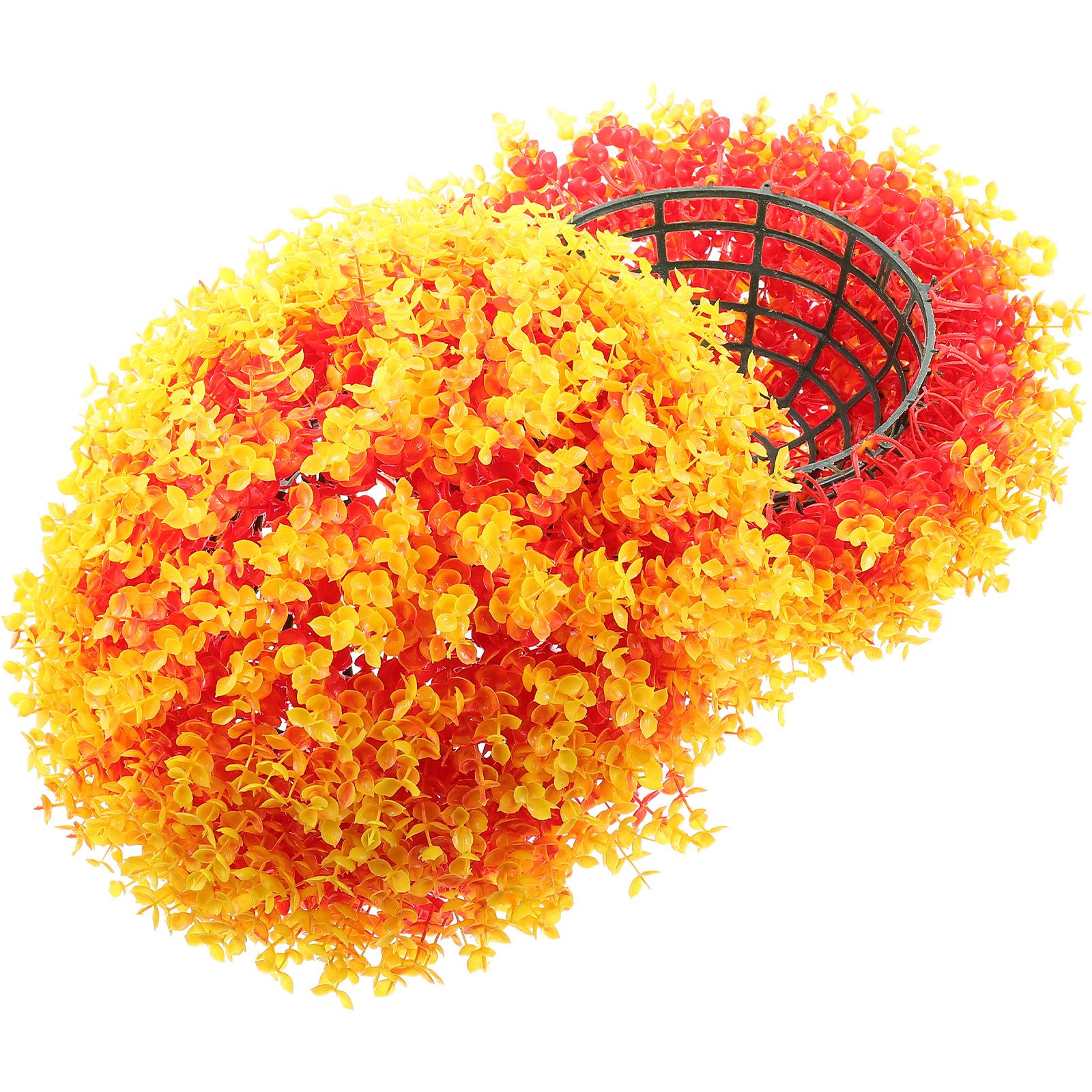 

Simulated Eucalyptus Leaf Decorative Artificial Grass Ball Lightweight Hanging Ornament for Indoor Outdoor Party Home Decor помаранчевий