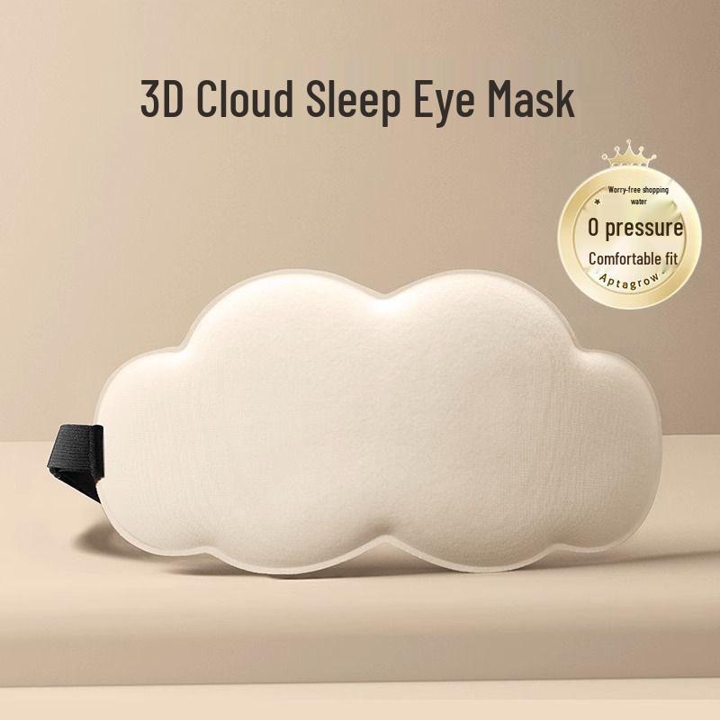Maska na oczy 3D z jedwabiu lodowego i pianki memory - Wygodna, oddychająca, wolno powracająca do kształtu, pomoc w zasypianiu