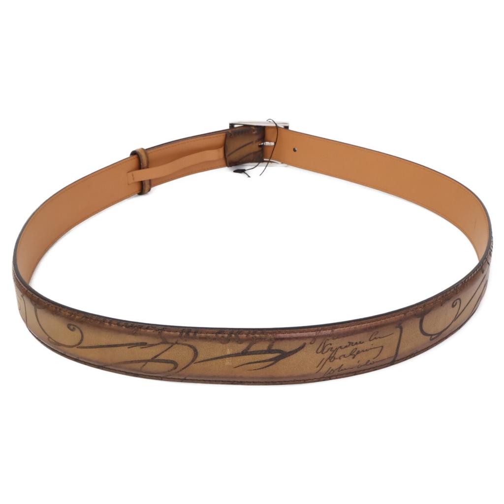 berluti [Excellent condition] Scritto Patina Leather, 2011 belt 110/44 BrownUsed