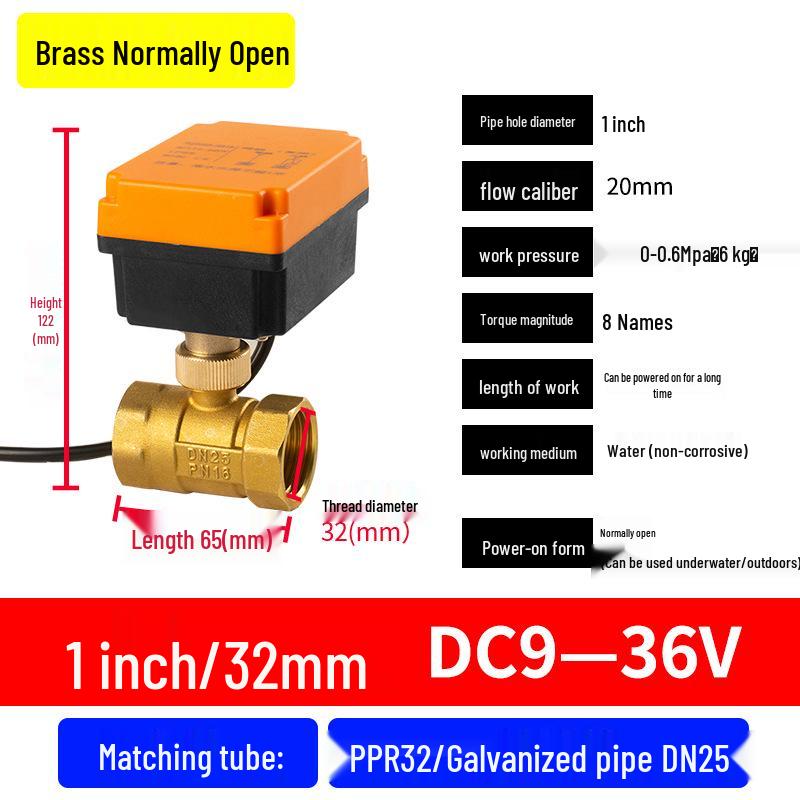 Mini Electric Ball Valve: Two-Way Threaded, Underwater & Waterproof, 220V/24V/12V