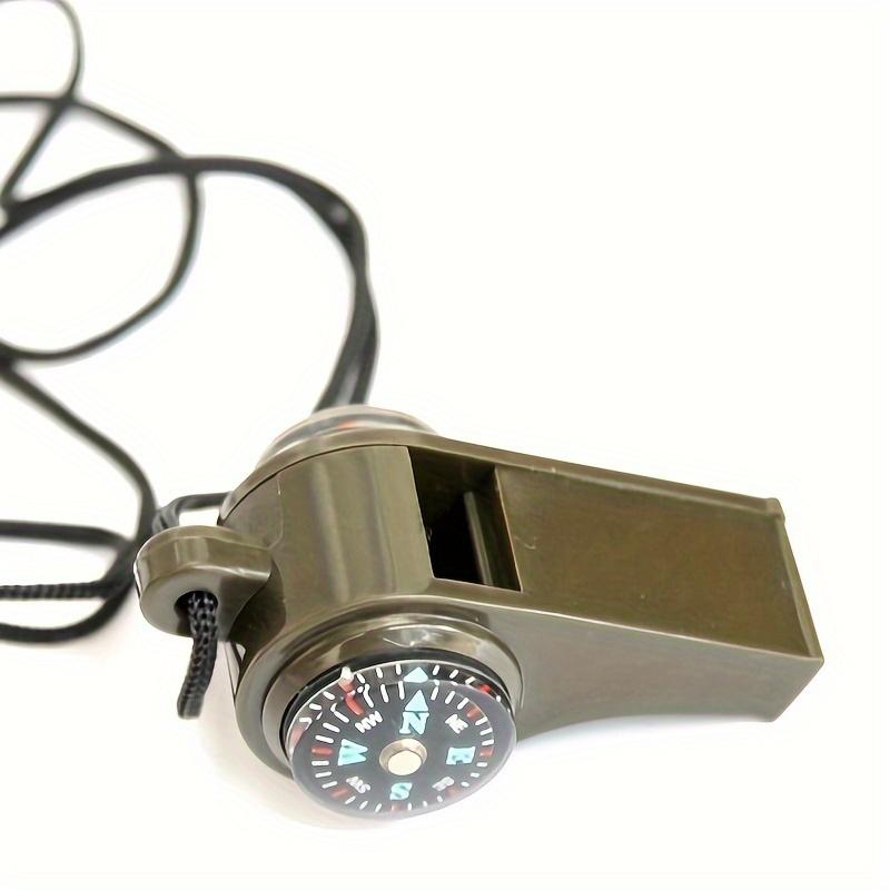 Outdoor Notfall Überlebenspfeife mit Kompass Thermometer für Camping Werkzeuge Wander Abenteuer Langlebige Ausrüstung