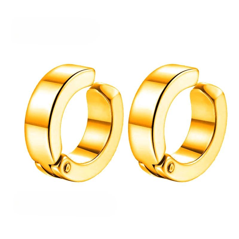 1 Pairs Fake Ear Clip Hoop Earrings for Men Women Stainless Steel Painless Non Piercing Fake Earrings Jewelry Gifts