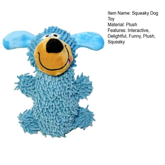 Piszcząca zabawka dla psa pluszowa wypchana mop zabawka do żucia dla psa interaktywna szczeniak ząbkujący