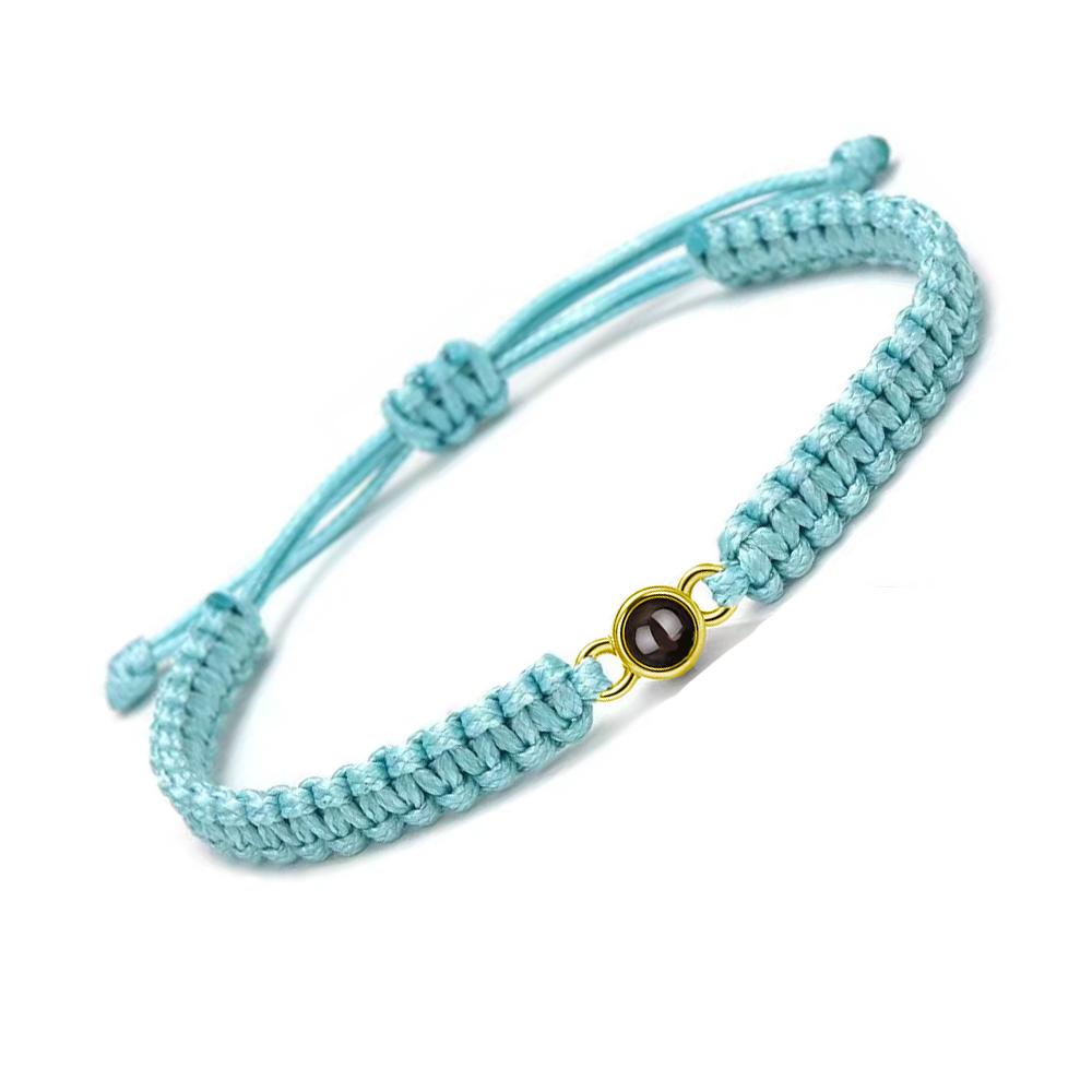 Custom Photo Bracelet with Photo Projection Hand Woven Personalized Photo Projection Bracelet Memory Bracelet Photo Wholesale