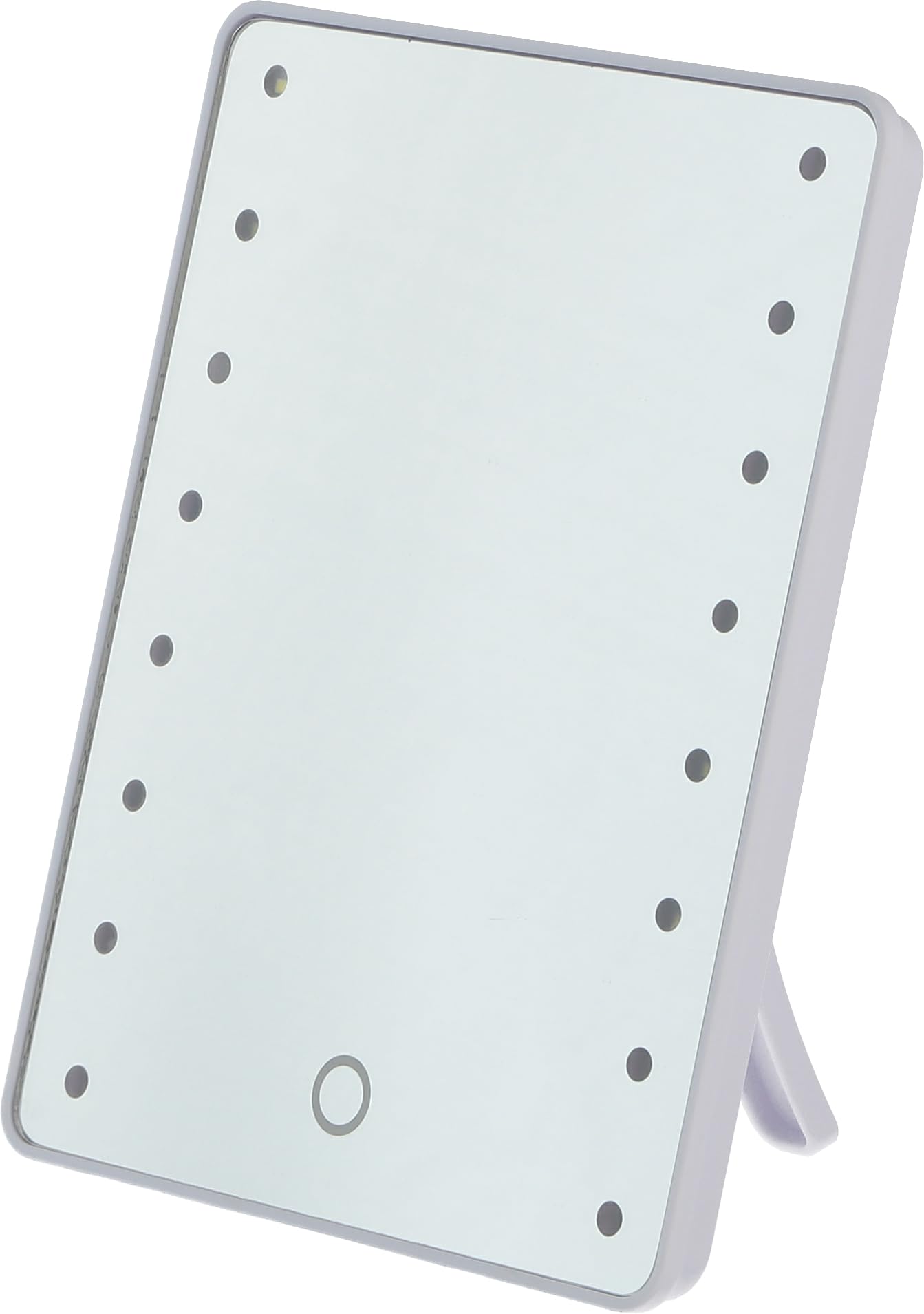 

Fuji Boeki LED Lighted Tabletop Actress 17cm Wide x Deep x 22cm Stepless Adjustable 86684 Mirror, Mirror, 4.5cm High, Dimming, Angle, белый