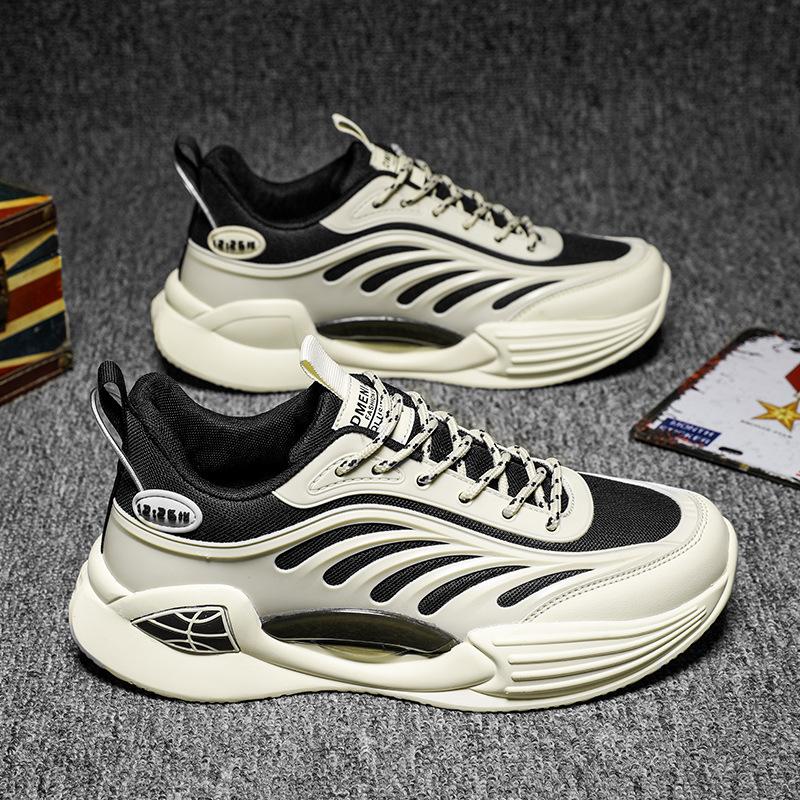 

Internet celebrity men s shoes 2025 new spring versatile thick sole heightening mesh breathable casual men s sports dad trendy shoes 44