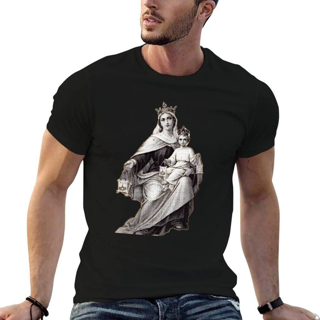 Our Lady Of Mount Carmel (Brown) Tshirt Blue Archive Gifts For Boyfriend Unisex Graphic T Shirts