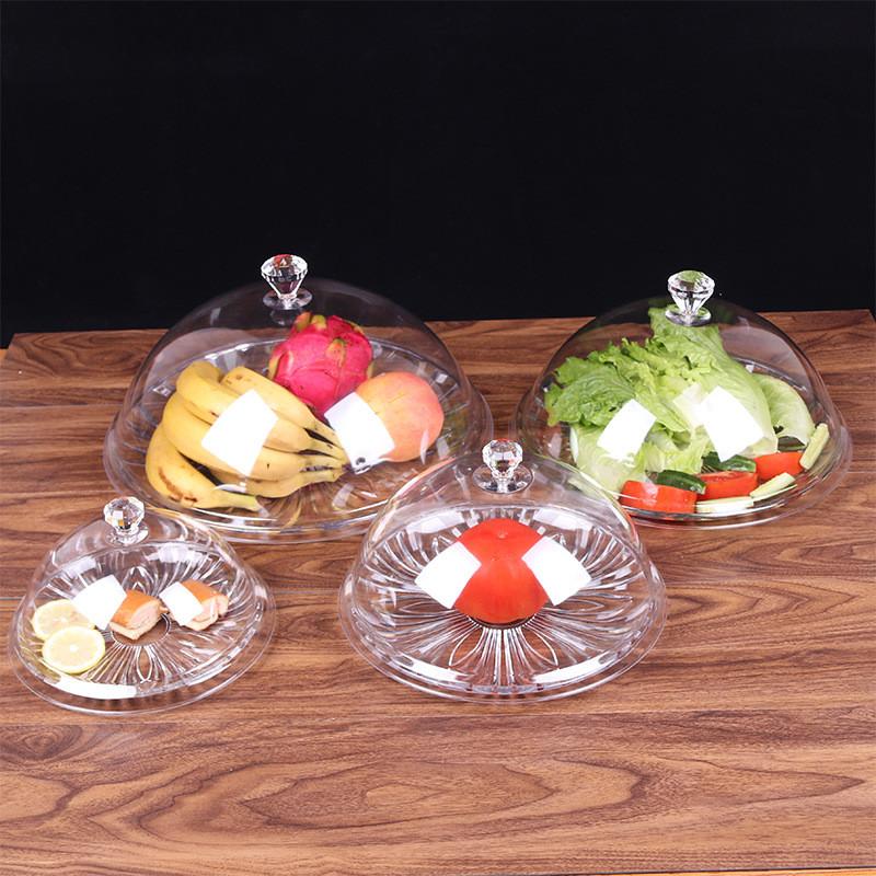 Acrylic Food Food Cover  Cover Plastic Round Vegetable Cover Fresh Cover Transparent Cover Bowl Cover  Cover PC