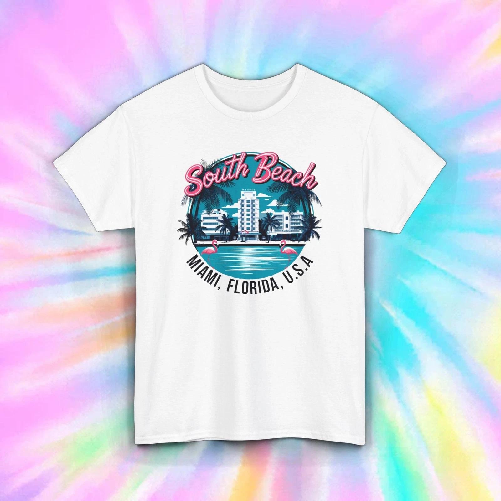 South Beach Miami T shirt | Florida Coastal Graphic Tee | Beachwear Souvenir S