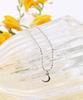 Surgical Slim Chain Moon Necklace (PLT-NL-057_SV)