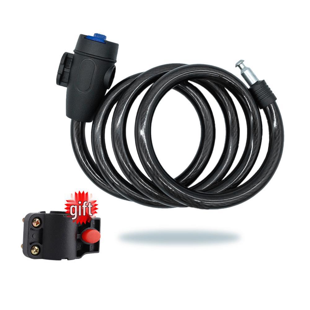 Five-Digit Combination Anti-Theft Steel Cable Lock for Bicycles and Helmets