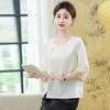Elegant Plus Size Mid-Sleeve Chinese Style Women's Summer Top