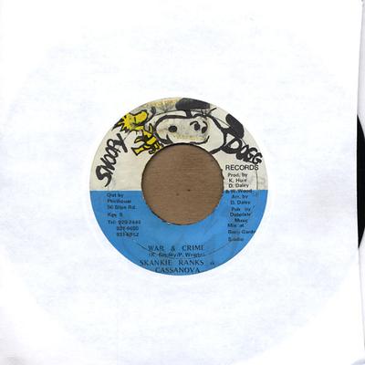 7inch Record SKANKY RANKS, CASSANOVA - War & Crime NONE Snoopy Dogg 1994 Jamaica Reggae, Ska & Dub Used