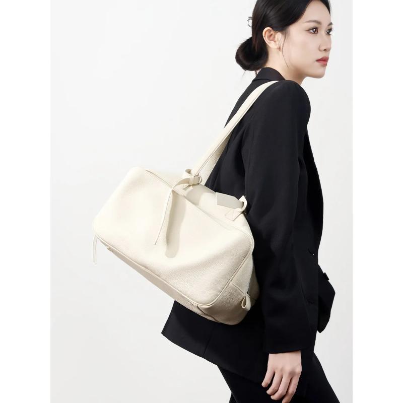 2026 cowhide big bag Bost pillow bag premium sense niche underarm bag women's leather new large capacity shoulder bag