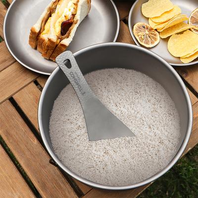 TOMSHOO Reislöffel aus reinem Titan, für Küche und Haushalt, Spatel aus Titanlegierung, zum Schöpfen von Reis, groß