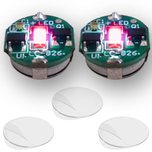 YOTSUBA+ LED Light Magnetic Switch Button Set of 2, Small, Ultra-Small, Wireless, Magnetic, Crafts, Independent Research, Lighting Parts, Plastic Mode