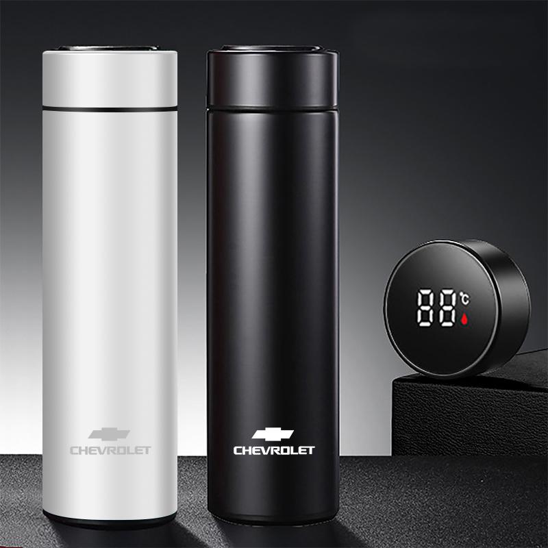Tasse Thermos Vide-Bouteille pour Voiture 500ML Bouilloire Théière en Acier Inoxydable 304 Pour Chevrolet Cruze Spark Captiva Suburban Silverado Camaro