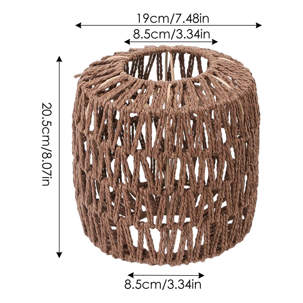 Lamp Shade Cover Light Woven Pendant Chandelier Rattan Ceiling Lampshade Shades Cage Weaving Rustic Replacement Farmhousewicker