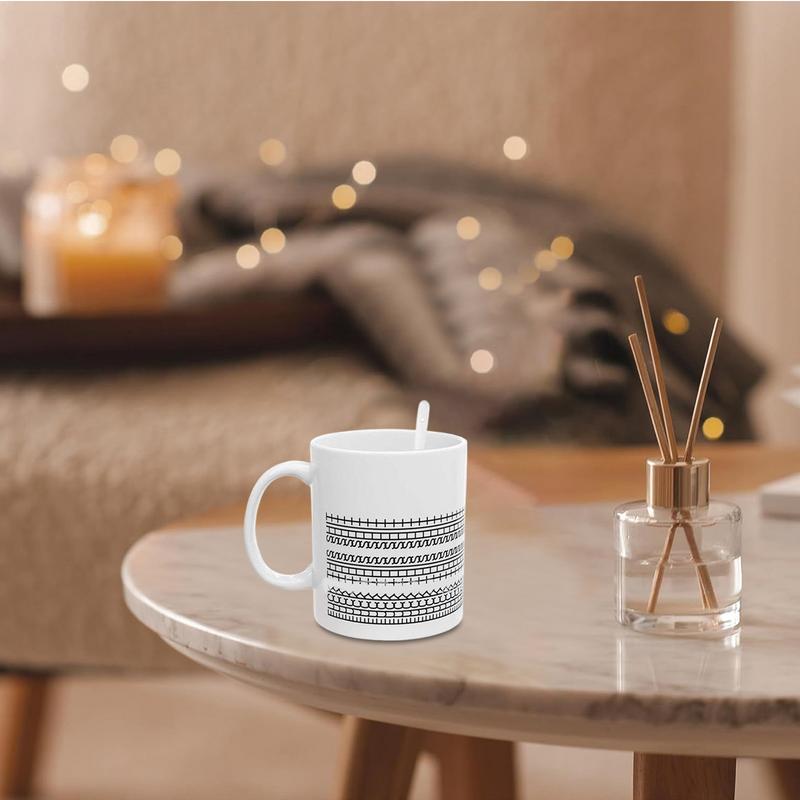 10oz Coffee Mug with Handle Tea Cup Novelty Microwave-Safe Coffee Cup Ceramic Drinking Cup Desktop Ornament for Water Milk Tea