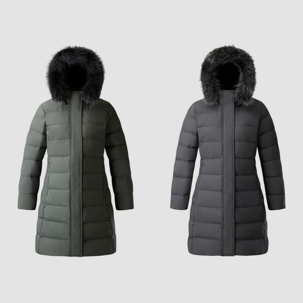 Kolon Sport Women S Raccoon Fur Hoodie Down V3jdx24622 blacks/95