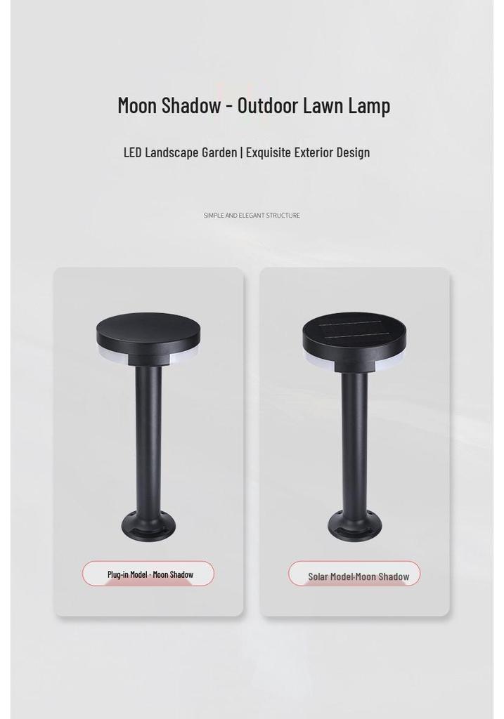 Moon Shadow Solar Lawn Lamp: Waterproof Outdoor Garden Courtyard Light