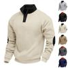 New Colour-Blocked Spring/Autumn Oversized Casual Fleece-Lined Heavyweight Stand-Up Collar Pullover Long-Sleeved Sweatshirt