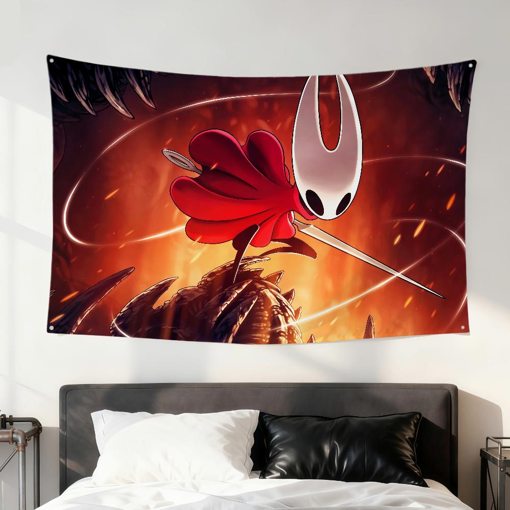 Game Funny Art H-Hollow Knight Silksong Flag For Room Dorm Camping Party Hogar Garage Livingroom Bedside Wall Decor Banner Gift