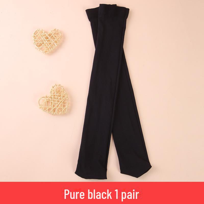 

Дівчачі шкарпетки вище коліна з трьома смужками - весна, літо, осінь Small чорний/Чистий