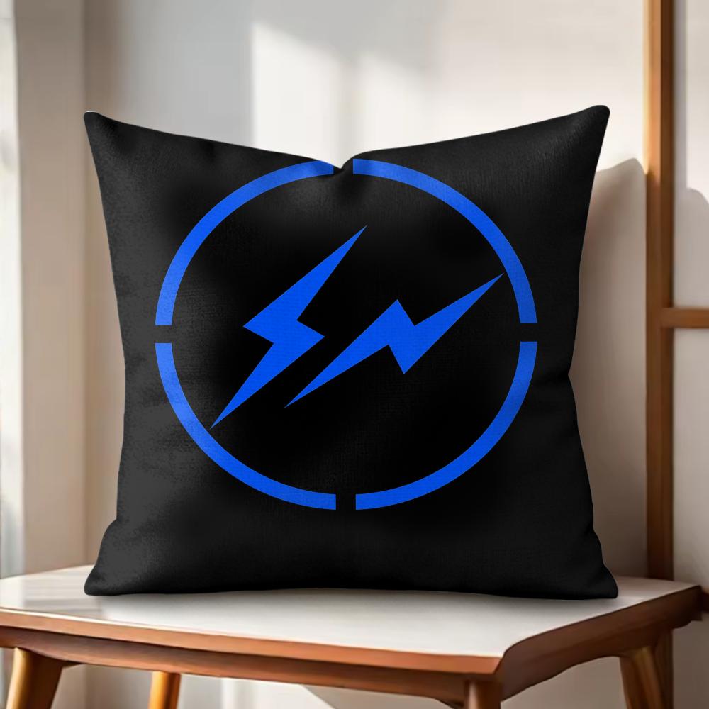 Lightning FFragment art Cushion Cover Natural Linen Organic Fabric DoubleSided Printing Couch Pillow Covers Home Decor