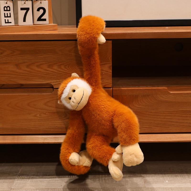 25/30/40cm Lange Arme Affe Plüschtier Puppe Lebensecht Faultier Orang-Utan Puppe Weiches Stofftier Puppe Heimdekoration