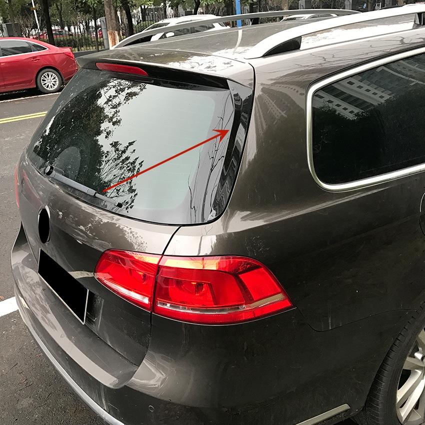 Car Rear Window Side Spoiler Canards Splitter For Passat B7 Wagon Alltrack 2011-2015 Glossy Black Rear Side Window Wing