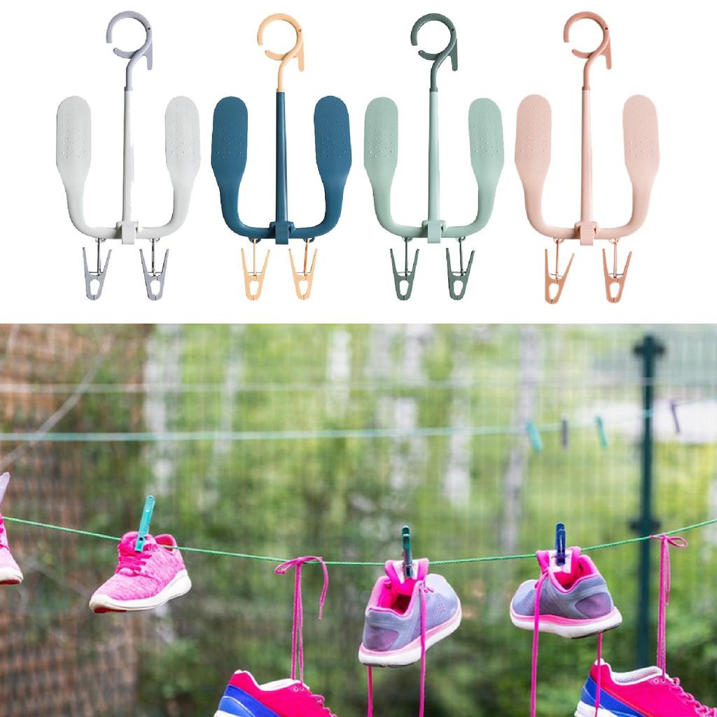 Shoe Drying Rack Shoe Hanging Hook 360° Rotatable Space Saving Multifunctional Shoes Hanger for Balcony Bathroom Bedroom Home