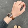 Slim Leather Strap For Apple Watch Series 11 46mm Band 42mm 49mm 44mm 40mm 41mm 45mm 38mm 45mm IWatch Ultra 2/3 S10 9 8 7 SE 6 5 4 3 2 Woman Bracelet